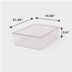 26L Stacking Clear Bin With Lid - Brightroom™: Plastic, Stackable, Universal Storage, 21.53" X 14.92" X 5.9" 9 26L Stacking Clear Bin With Lid - Brightroom™: Plastic, Stackable, Universal Storage, 21.53" X 14.92" X 5.9" -Daily Comfort Store GUEST 85cf5793 f88f 4998 b98c f4704bdf204a