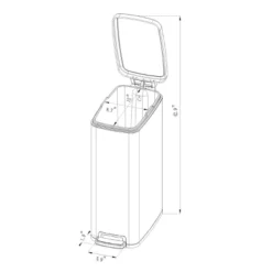 45L Slim Step Trash Can - Brightroom™ -Daily Comfort Store GUEST 869a5ad1 0687 49c5 986b a36d11f424d8