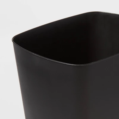 3gal Open Vanity Waste Basket Black - Brightroom™: Compact Matte Plastic Indoor Trash Can, Small Size, Bathroom Use 4 3gal Open Vanity Waste Basket Black - Brightroom™: Compact Matte Plastic Indoor Trash Can, Small Size, Bathroom Use - Image 2