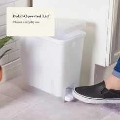 2.7gal Step Trash Can Clear - Brightroom™: Small Pedal-Operated Lid, Bathroom Garbage, Indoor Rectangle, Textured Plastic -Daily Comfort Store GUEST 8c1748ac b6f2 4a41 ad2e 5e8e078532b9