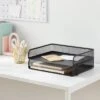 Mesh Stacking Letter Tray With Wide Side Opening Black - Brightroom™ -Daily Comfort Store GUEST 8cff4e39 bd45 4368 a1b9 f61a975c63ee