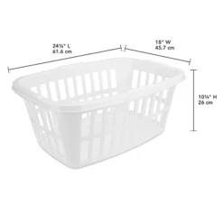 1.5bu Laundry Basket White - Brightroom™: Large Portable Clothes Hamper With Built-In Handles, 52.8L Capacity -Daily Comfort Store GUEST 9032ea0a b7c1 4510 bfba 7ada4e7f96fc