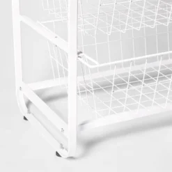 4 Drawer Metal Storage Organizer White - Brightroom™: Steel Utility Storage, Fixed Shelves, Universal Wire Drawers -Daily Comfort Store GUEST 95e3afde f6a0 4d5d 9b17 32cd4573c489