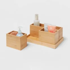 11.25" X 7" X 4.5" Modular Bamboo Vanity Organizer With Magnetic Strip - Brightroom™ -Daily Comfort Store GUEST 98293bdb 3a57 4e34 9cc7 1a9571db3738