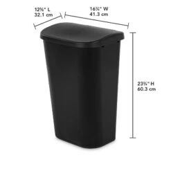 11.3gal Lift Top Waste Basket Black - Brightroom™: Kitchen Trash Can, Fingerprint-Resistant, Indoor Trash Bin -Daily Comfort Store GUEST 9db165a7 0493 4c4c b089 67dac64661c4