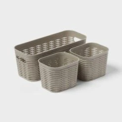 3pk Wave Assorted Decorative Basket 5L Narrow 2c Brightroom™ -Daily Comfort Store GUEST 9f0db270 6d41 4bfa 9a61 d620a5ac292b