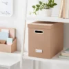 Canvas File Box Light Brown - Brightroom™: Desk Organizer, Office Storage, Polyester Canvas,