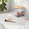 Clear Canister Large With Bamboo Lid - Brightroom™: Bathroom Container With Lid, Qtip Holder, 6"x6"x6" Plastic -Daily Comfort Store GUEST a2fbd6e0 8054 4ac1 ae91 58eb6cd98b06