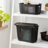 Narrow Decorative Plastic Lid Black - Brightroom™: Storage Bin, Cut-Out Handles, 13" Cube System Compatible -Daily Comfort Store GUEST a50ae07a e0da 43e0 bf87 9de8ed3553a2