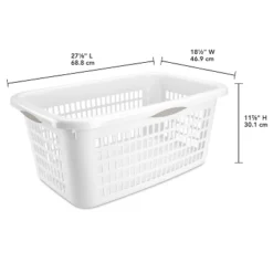2bu Laundry Basket White - Brightroom™: Portable Plastic Clothes Organizer With Built-In Handles, 70.4L Capacity -Daily Comfort Store GUEST ad9a4029 8eeb 4415 917e 8ca17aa00af2