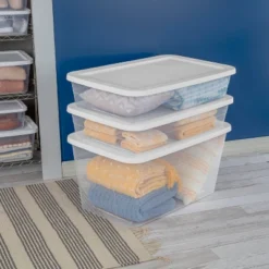 41qt Clear Under Bed Storage Box White - Brightroom™ -Daily Comfort Store GUEST b275a23f 56c9 4907 ad34 b4540d361a37
