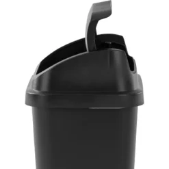 7.8gal Swing Top Waste Can Black - Brightroom™: Indoor Trash Bin With Lid, Textured Plastic, 21.375" Height -Daily Comfort Store GUEST b36643ae 46dc 4664 9e1d cea91331967a