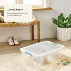 32qt Clear Storage Bin With Latches - Brightroom™ -Daily Comfort Store GUEST b8587399 4647 4e57 913b 4c32b806bdb6