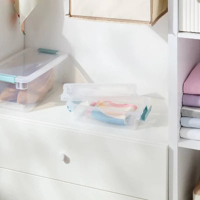 1.9qt Clear Storage Bin With Latches - Brightroom™ 3 1.9qt Clear Storage Bin With Latches - Brightroom™