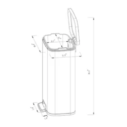 45L Rectangular Step Trash Can - Brightroom™ -Daily Comfort Store GUEST bc44a777 3ad8 456c b42b 05cf0b17d67c