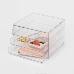 All Purpose 3 Drawer Storage Clear - Brightroom™ -Daily Comfort Store GUEST bed8afa5 14b2 4943 91a3 9cebbabacd7a