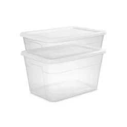 56qt Clear Non-Latching Storage Box With White Lid - Brightroom™ -Daily Comfort Store GUEST bff63022 0c9d 4d1c 9c83 ce8a855a2ccb