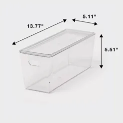 5L Stacking Clear Bin With Lid - Brightroom™: PET, Stackable, Universal Storage, Handles, 13.77" X 5.11" -Daily Comfort Store GUEST c19bcc0a dafe 41e3 8571 b848afadea5d