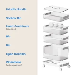 7pc Click In Place Rolling Storage Cart Kit Plastic Storage Home And Office Organization - Brightroom™​ -Daily Comfort Store GUEST c32d2d4f 9529 4084 96c1 6698a5675dd8