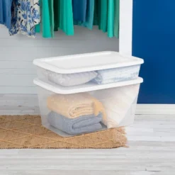 41qt Clear Under Bed Storage Box White - Brightroom™ -Daily Comfort Store GUEST c39c8946 9357 4a99 97a3 8b169b928f91