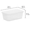 6qt Clear Storage Box White - Brightroom™