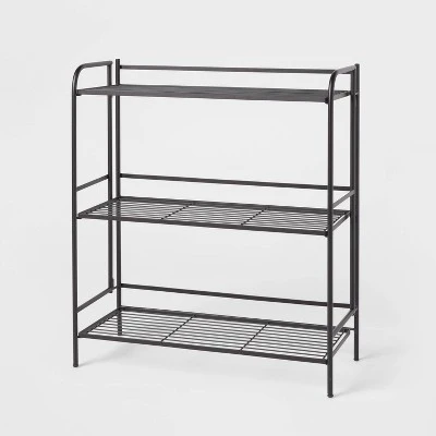 Folding 3 Shelves Black - Brightroom™ 6 Folding 3 Shelves Black - Brightroom™ - Image 4