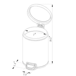 5L Round Step Trash Can - Brightroom™ -Daily Comfort Store GUEST cfda8acd e2c2 4818 9a97 33a2d09bb5d2