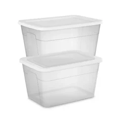 56qt Clear Non-Latching Storage Box With White Lid - Brightroom™ -Daily Comfort Store GUEST cfeb3441 e377 4268 9829 d05bbd5c8f13