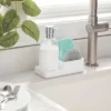 Plastic Soap Pump With Silicone Holder With Caddy & Tray White - Brightroom™: Kitchen Soap Caddy Dispenser -Daily Comfort Store GUEST d14b3860 848a 4378 b335 b5edb696f0c3