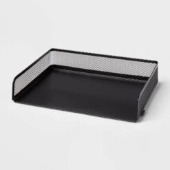 Mesh Stacking Letter Tray With Wide Side Opening Black - Brightroom™ -Daily Comfort Store GUEST d1a48a53 d19f 44d0 83c1 5720be5932a8