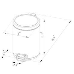 5L Round Step Trash Can - Brightroom™ -Daily Comfort Store GUEST d3dcba62 f1b0 452a 92cc 1c11982c1b4f