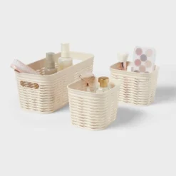 3pk Wave Assorted Decorative Basket Cream 5L Narrow 2c - Brightroom™ -Daily Comfort Store GUEST d48fb1cd 8cd6 40b3 8927 47c5f9540ebe
