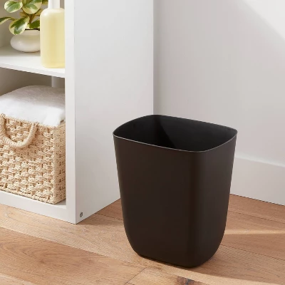 3gal Open Vanity Waste Basket Black - Brightroom™: Compact Matte Plastic Indoor Trash Can, Small Size, Bathroom Use 3 3gal Open Vanity Waste Basket Black - Brightroom™: Compact Matte Plastic Indoor Trash Can, Small Size, Bathroom Use