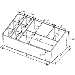 Bathroom Plastic 9 Slot Mixed Cosmetic Organizer Clear - Brightroom™: Makeup & Vanity Organizer Tray For Bathroom Countertop -Daily Comfort Store GUEST dbf0e0aa 3dc0 417d a007 88e11ae9f58a