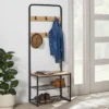 3 Tier Entry Bench With Hooks Black Metal With Natural Wood - Brightroom™ -Daily Comfort Store GUEST dcc4f071 5bfb 45e5 b338 166711cc1dbf