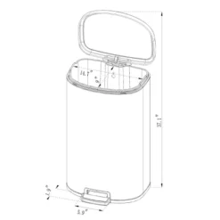 45L D Shape Step Trash Can - Brightroom™ -Daily Comfort Store GUEST dfcf1598 d01a 4f5f ae41 13a8e22b2c58