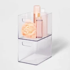 Bathroom Organizer Bin With Handles Clear - Brightroom™ 11 Bathroom Organizer Bin With Handles Clear - Brightroom™ -Daily Comfort Store GUEST e1a6802d f3ad 4bb0 a153 8f06c42dc41b