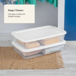 41qt Clear Under Bed Storage Box White - Brightroom™ -Daily Comfort Store GUEST e4631e7d 157f 41dd 90ac 8cd4c9806817