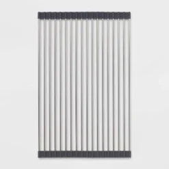 Over The Sink (Roll Away) Dish Drainer Silver - Brightroom™: Stainless Steel Drying Rack Mat, Hand Wash, 20.5"x13" -Daily Comfort Store GUEST e4eb6206 370e 4dd2 8be8 ad2a7019ae4b