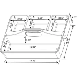 Divided Caddy Organizer White - Brightroom™: Utility Storage Cart, Polypropylene, Universal Storage, 1 Year Warranty -Daily Comfort Store GUEST e5071bb0 7856 4a20 b2f5 705acf965b68