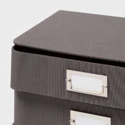 2 Drawer Decorative Fabric Box Charcoal - Brightroom: Rectangle, Paper & Polyester, Spot Clean, 6"x10"x13" -Daily Comfort Store GUEST e60fdce0 c25a 4d0a 8694 f1ca5d228f75
