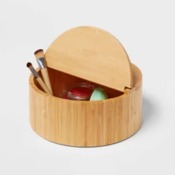 9" X 4" Circular Hinge Lid Bamboo Countertop Organizer - Brightroom™ 7 9" X 4" Circular Hinge Lid Bamboo Countertop Organizer - Brightroom™ -Daily Comfort Store GUEST e91a16ba 67ba 4346 aca1 624c8c7558a6