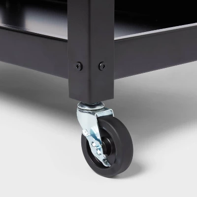 3 Tier Metal Rolling Service Cart - Brightroom™ 4 3 Tier Metal Rolling Service Cart - Brightroom™ - Image 2