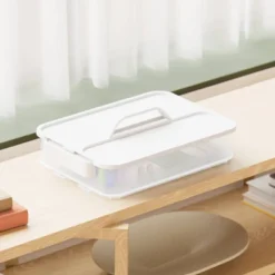 Click In Place Large Lid With Handle For Plastic Storage Bins For Home And Office Organization White - Brightroom™ -Daily Comfort Store GUEST ec06ca60 bc14 4ab1 a3f5 f5ea81dab0c1