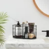 Divided Wire Basket With Wood Handle Black - Brightroom™ -Daily Comfort Store GUEST ec6ac29d 2874 40e8 b27a d339a1a59f7b