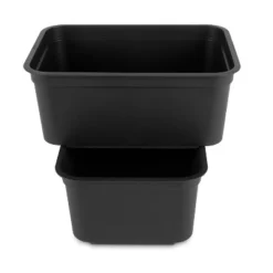 Folio Heavy Duty Storage Bin - Brightroom™: Black Plastic, Stackable, Portable, Universal Storage, 18.6 Volume Capacity -Daily Comfort Store GUEST ee14b593 cc34 4c72 91e8 62aae3e4c3b8