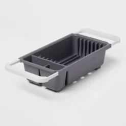 Over The Sink Dish Drainer Gray - Brightroom™: Freestanding Dish Drying Rack & Sponge Holder, Polypropylene, Hand Wash 7 Over The Sink Dish Drainer Gray - Brightroom™: Freestanding Dish Drying Rack & Sponge Holder, Polypropylene, Hand Wash -Daily Comfort Store GUEST f0abe2e5 840d 4c5b 8b99 286f0c13e874