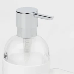 Plastic Soap Pump With Silicone Holder With Caddy & Tray White - Brightroom™: Kitchen Soap Caddy Dispenser -Daily Comfort Store GUEST f322c1f1 0ec8 49b4 b07f 79a4a9dfa233