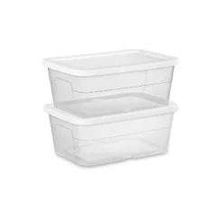 16qt Clear Storage Box With Lid White - Brightroom™ -Daily Comfort Store GUEST f5a25326 c8c3 4369 bece 02ea80a39123