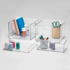 12" X 6" X 4" All Purpose Storage 1/2 Storage Bin - Brightroom™: Clear Plastic Decorative Container, No Assembly Required -Daily Comfort Store GUEST f73604e1 d023 486e 87e8 23d09401cc0c